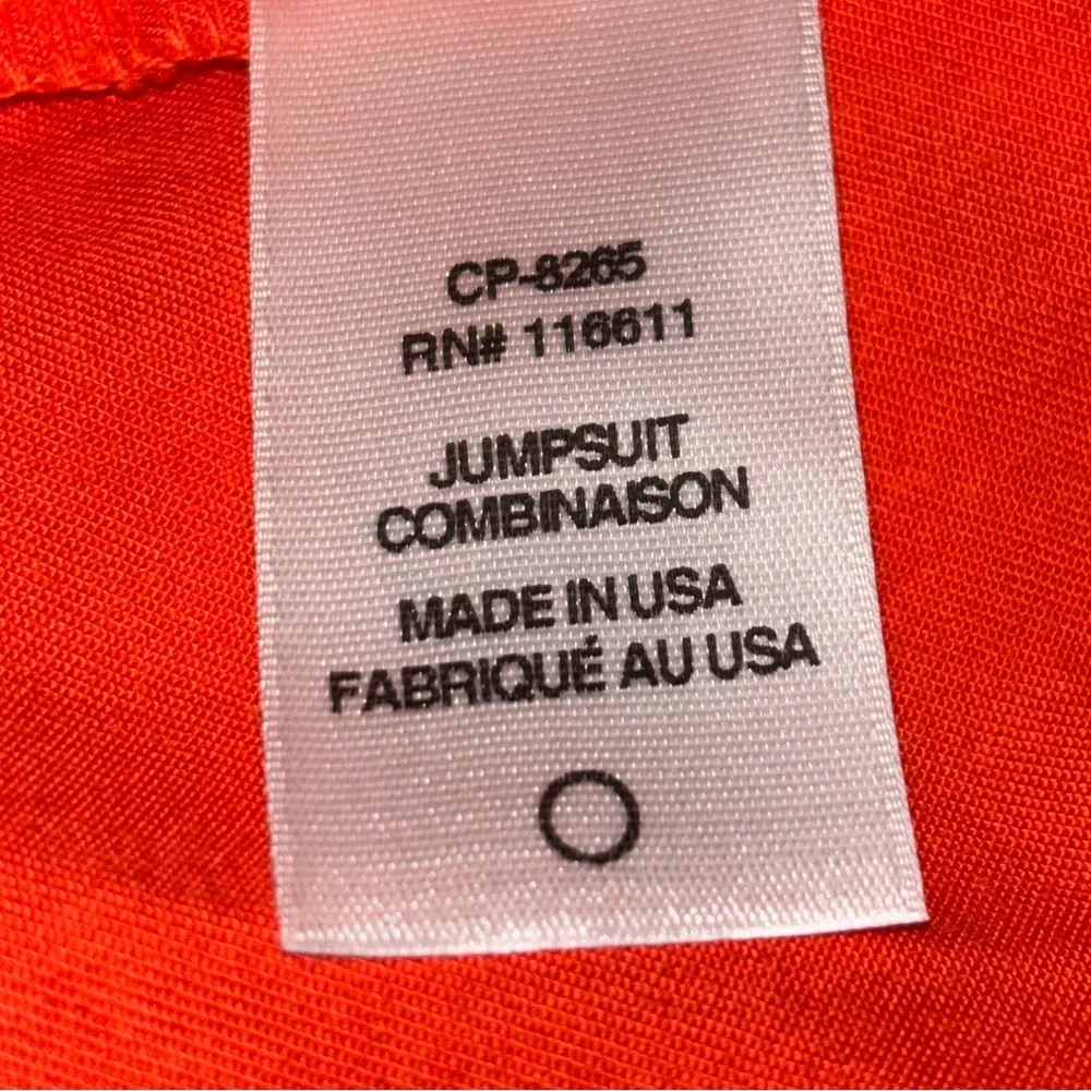 Amadi By Anthropologie Orange Wrap Wide‎ Leg Jumpsuit L NEW Flowy Boho Chic